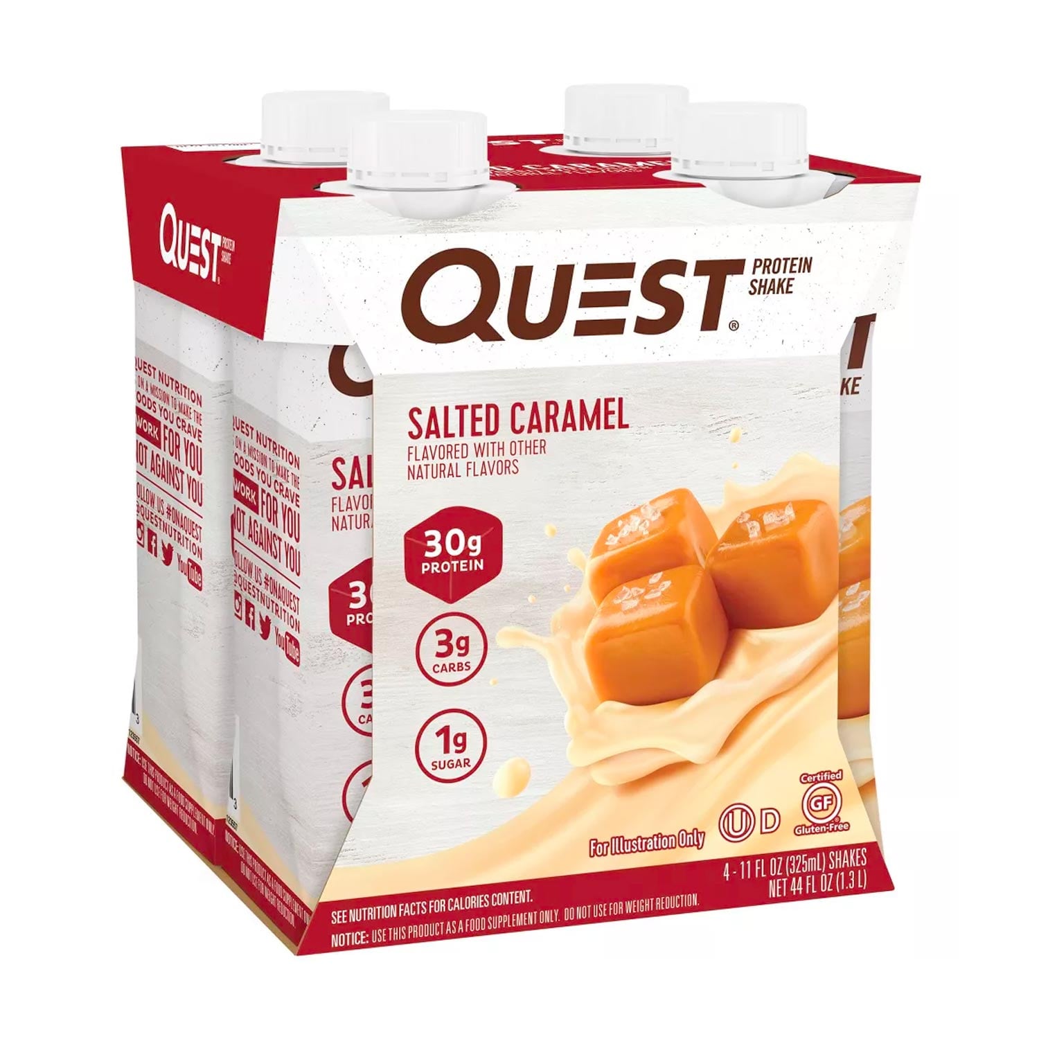 30g Protein Shake - Salted Caramel - 11 fl oz-4pk - Image 2